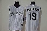 Rockies 19 Charlie Blackmon White Nike Cool Base Sleeveless Jersey,baseball caps,new era cap wholesale,wholesale hats